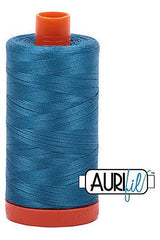 Aurifil Mako 50wt Cotton 1300 m 1422 yd. spool - 1125 Medium Teal Aurifil Mako 50wt Cotton 1300 m 1422 yd. spool - 1125 Medium Teal