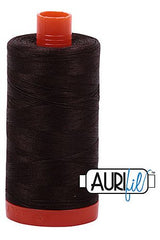 Aurifil Mako 50wt Cotton 1300 m 1422 yd. spool - 1130 Very Dark Bark Aurifil Mako 50wt Cotton 1300 m 1422 yd. spool - 1130 Very Dark Bark