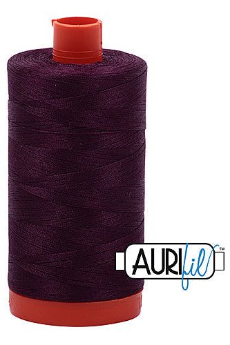 Aurifil Mako 50wt Cotton 1300 m 1422 yd. spool - 1240 Very Dark Eggplant Aurifil Mako 50wt Cotton 1300 m 1422 yd. spool - 1240 Very Dark Eggplant