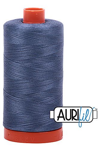 Aurifil Mako 50wt Cotton 1300 m 1422 yd. spool - 1248 Dark Grey Blue Aurifil Mako 50wt Cotton 1300 m 1422 yd. spool - 1248 Dark Grey Blue