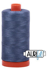 Aurifil Mako 50wt Cotton 1300 m 1422 yd. spool - 1248 Dark Grey Blue Aurifil Mako 50wt Cotton 1300 m 1422 yd. spool - 1248 Dark Grey Blue