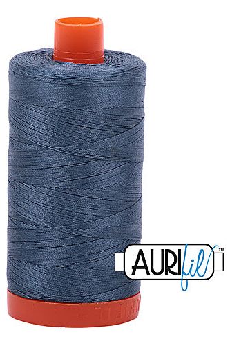 Aurifil Mako 50wt Cotton 1300 m 1422 yd. spool - 1310 Medium Blue Grey Aurifil Mako 50wt Cotton 1300 m 1422 yd. spool - 1310 Medium Blue Grey