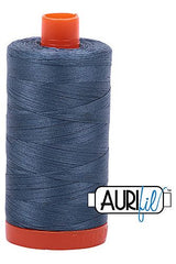 Aurifil Mako 50wt Cotton 1300 m 1422 yd. spool - 1310 Medium Blue Grey Aurifil Mako 50wt Cotton 1300 m 1422 yd. spool - 1310 Medium Blue Grey