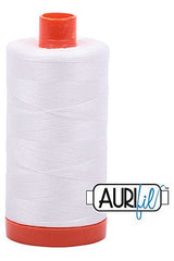 Aurifil Mako 50wt Cotton 1300 m 1422 yd. spool - 2021 Natural White Aurifil Mako 50wt Cotton 1300 m 1422 yd. spool - 2021 Natural White