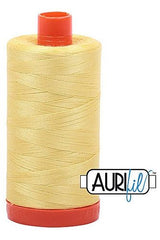 Aurifil Mako 50wt Cotton 1300 m 1422 yd. spool - 2115 Lemon Aurifil Mako 50wt Cotton 1300 m 1422 yd. spool - 2115 Lemon