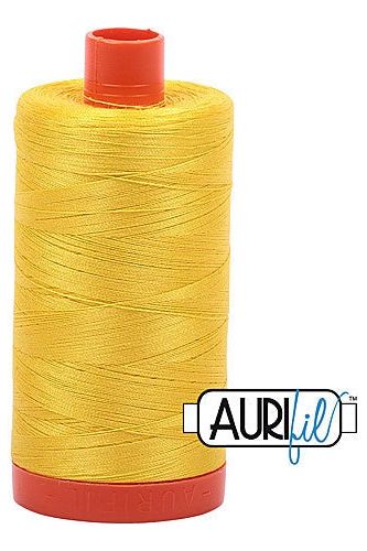 Aurifil Mako 50wt Cotton 1300 m 1422 yd. spool - 2120 Canary Aurifil Mako 50wt Cotton 1300 m 1422 yd. spool - 2120 Canary