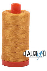 Aurifil Mako 50wt Cotton 1300 m 1422 yd. spool - 2140 Orange Mustard Aurifil Mako 50wt Cotton 1300 m 1422 yd. spool - 2140 Orange Mustard