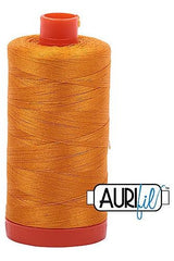 Aurifil Mako 50wt Cotton 1300 m 1422 yd. spool - 2145 Yellow Orange Aurifil Mako 50wt Cotton 1300 m 1422 yd. spool - 2145 Yellow Orange