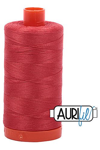 Aurifil Mako 50wt Cotton 1300 m 1422 yd. spool - 2255 Dark Red Orange Aurifil Mako 50wt Cotton 1300 m 1422 yd. spool - 2255 Dark Red Orange