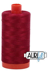 Aurifil Mako 50wt Cotton 1300 m 1422 yd. spool - 2260 Red Wine Aurifil Mako 50wt Cotton 1300 m 1422 yd. spool - 2260 Red Wine