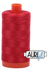 Aurifil Mako 50wt Cotton 1300 m 1422 yd. spool - 2265 Lobster Red Aurifil Mako 50wt Cotton 1300 m 1422 yd. spool - 2265 Lobster Red