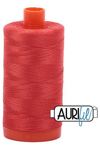 Aurifil Mako 50wt Cotton 1300 m 1422 yd. spool - 2277 Light Red Orange Aurifil Mako 50wt Cotton 1300 m 1422 yd. spool - 2277 Light Red Orange