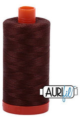 Aurifil Mako 50wt Cotton 1300 m 1422 yd. spool - 2360 Chocolate Aurifil Mako 50wt Cotton 1300 m 1422 yd. spool - 2360 Chocolate