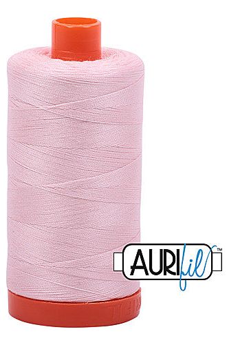 Aurifil Mako 50wt Cotton 1300 m 1422 yd. spool - 2410 Pale Pink Aurifil Mako 50wt Cotton 1300 m 1422 yd. spool - 2410 Pale Pink