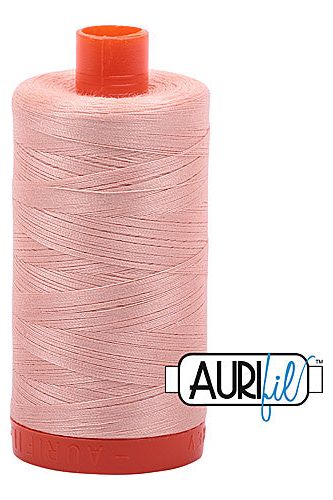 Aurifil Mako 50wt Cotton 1300 m 1422 yd. spool - 2420 Light Blush Aurifil Mako 50wt Cotton 1300 m 1422 yd. spool - 2420 Light Blush