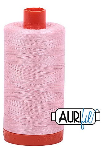 Aurifil Mako 50wt Cotton 1300 m 1422 yd. spool - 2423 Baby Pink Aurifil Mako 50wt Cotton 1300 m 1422 yd. spool - 2423 Baby Pink