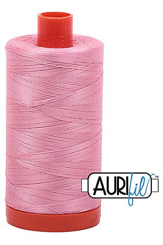 Aurifil Mako 50wt Cotton 1300 m 1422 yd. spool - 2425 Bright Pink Aurifil Mako 50wt Cotton 1300 m 1422 yd. spool - 2425 Bright Pink