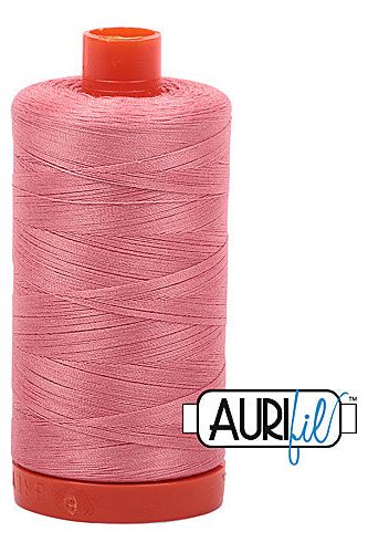 Aurifil Mako 50wt Cotton 1300 m 1422 yd. spool - 2435 Peachy Pink Aurifil Mako 50wt Cotton 1300 m 1422 yd. spool - 2435 Peachy Pink