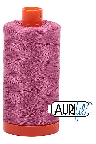 Aurifil Mako 50wt Cotton 1300 m 1422 yd. spool - 2452 Dusty Rose Aurifil Mako 50wt Cotton 1300 m 1422 yd. spool - 2452 Dusty Rose