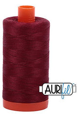 Aurifil Mako 50wt Cotton 1300 m 1422 yd. spool - 2460 Dark Carmine Red Aurifil Mako 50wt Cotton 1300 m 1422 yd. spool - 2460 Dark Carmine Red