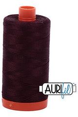 Aurifil Mako 50wt Cotton 1300 m 1422 yd. spool - 2465 Very Dark Brown Aurifil Mako 50wt Cotton 1300 m 1422 yd. spool - 2465 Very Dark Brown