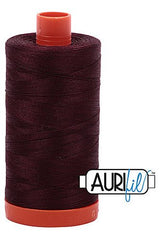 Aurifil Mako 50wt Cotton 1300 m 1422 yd. spool - 2468 Dark Wine Aurifil Mako 50wt Cotton 1300 m 1422 yd. spool - 2468 Dark Wine