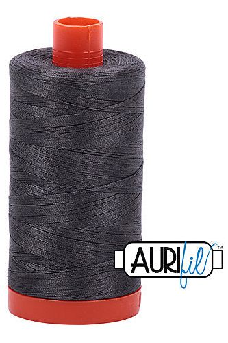 Aurifil Mako 50wt Cotton 1300 m 1422 yd. spool - 2630 Dark Pewter Aurifil Mako 50wt Cotton 1300 m 1422 yd. spool - 2630 Dark Pewter