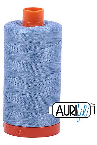 Aurifil Mako 50wt Cotton 1300 m 1422 yd. spool - 2720 Light Delft Blue Aurifil Mako 50wt Cotton 1300 m 1422 yd. spool - 2720 Light Delft Blue