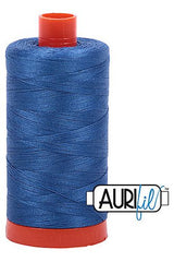 Aurifil Mako 50wt Cotton 1300 m 1422 yd. spool - 2730 Delft Blue Aurifil Mako 50wt Cotton 1300 m 1422 yd. spool - 2730 Delft Blue