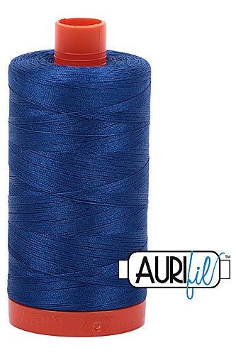 Aurifil Mako 50wt Cotton 1300 m 1422 yd. spool - 2740 Dark Cobalt Aurifil Mako 50wt Cotton 1300 m 1422 yd. spool - 2740 Dark Cobalt
