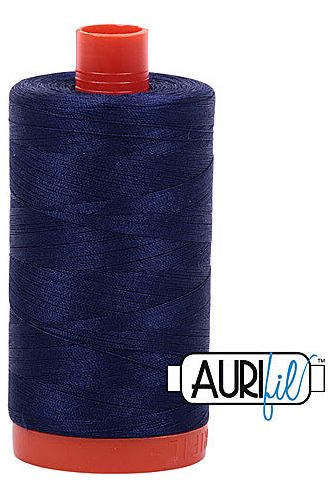 Aurifil Mako 50wt Cotton 1300 m 1422 yd. spool - 2745 Midnight Aurifil Mako 50wt Cotton 1300 m 1422 yd. spool - 2745 Midnight