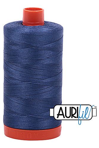 Aurifil Mako 50wt Cotton 1300 m 1422 yd. spool - 2775 Steel Blue Aurifil Mako 50wt Cotton 1300 m 1422 yd. spool - 2775 Steel Blue