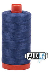 Aurifil Mako 50wt Cotton 1300 m 1422 yd. spool - 2775 Steel Blue Aurifil Mako 50wt Cotton 1300 m 1422 yd. spool - 2775 Steel Blue