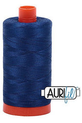Aurifil Mako 50wt Cotton 1300 m 1422 yd. spool - 2780 Dark Delft Blue Aurifil Mako 50wt Cotton 1300 m 1422 yd. spool - 2780 Dark Delft Blue
