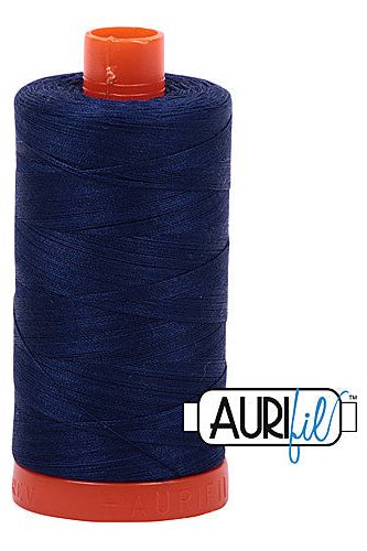 Aurifil Mako 50wt Cotton 1300 m 1422 yd. spool - 2784 Dark Navy Aurifil Mako 50wt Cotton 1300 m 1422 yd. spool - 2784 Dark Navy