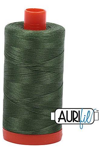 Aurifil Mako 50wt Cotton 1300 m 1422 yd. spool - 2890 Very Dark Grass Green Aurifil Mako 50wt Cotton 1300 m 1422 yd. spool - 2890 Very Dark Grass Green