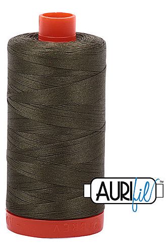 Aurifil Mako 50wt Cotton 1300 m 1422 yd. spool - 2905 Army Green Aurifil Mako 50wt Cotton 1300 m 1422 yd. spool - 2905 Army Green