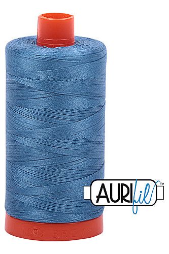 Aurifil Mako 50wt Cotton 1300 m 1422 yd. spool - 4140 Wedgewood Aurifil Mako 50wt Cotton 1300 m 1422 yd. spool - 4140 Wedgewood