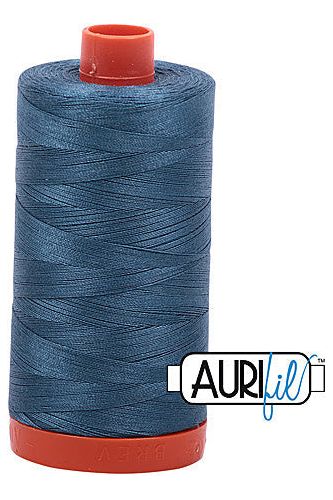 Aurifil Mako 50wt Cotton 1300 m 1422 yd. spool - 4644 Smoke Blue Aurifil Mako 50wt Cotton 1300 m 1422 yd. spool - 4644 Smoke Blue