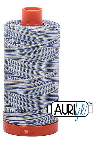 Aurifil Mako 50wt Cotton 1300 m 1422 yd. spool - 4649 Lemon Blueberry Aurifil Mako 50wt Cotton 1300 m 1422 yd. spool - 4649 Lemon Blueberry