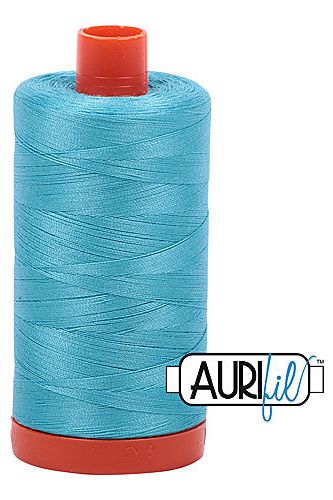 Aurifil Mako 50wt Cotton 1300 m 1422 yd. spool - 5005 Bright Turquoise Aurifil Mako 50wt Cotton 1300 m 1422 yd. spool - 5005 Bright Turquoise