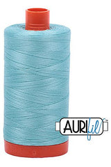 Aurifil Mako 50wt Cotton 1300 m 1422 yd. spool - 5006 Light Turquoise Aurifil Mako 50wt Cotton 1300 m 1422 yd. spool - 5006 Light Turquoise