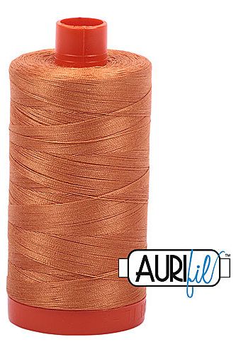 Aurifil Mako 50wt Cotton 1300 m 1422 yd. spool - 5009 Medium Orange Aurifil Mako 50wt Cotton 1300 m 1422 yd. spool - 5009 Medium Orange