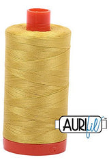 Aurifil Mako 50wt Cotton 1300 m 1422 yd. spool - 5015 Gold Yellow Aurifil Mako 50wt Cotton 1300 m 1422 yd. spool - 5015 Gold Yellow