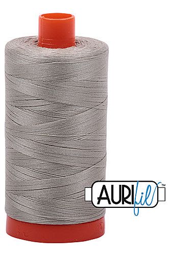 Aurifil Mako 50wt Cotton 1300 m 1422 yd. spool - 5021 Light Grey Aurifil Mako 50wt Cotton 1300 m 1422 yd. spool - 5021 Light Grey