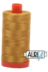 Aurifil Mako 50wt Cotton 1300 m 1422 yd. spool - 5022 Mustard Aurifil Mako 50wt Cotton 1300 m 1422 yd. spool - 5022 Mustard