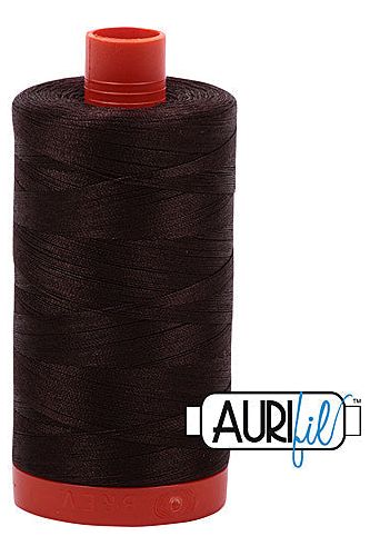 Aurifil Mako 50wt Cotton 1300 m 1422 yd. spool - 5024 Dark Brown Aurifil Mako 50wt Cotton 1300 m 1422 yd. spool - 5024 Dark Brown