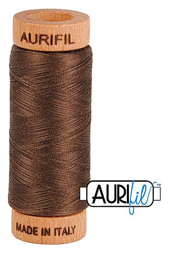 Aurifil Mako 80wt Cotton 274 m 300 yd. spool - 1140 Bark Aurifil Mako 80wt Cotton 274 m 300 yd. spool - 1140 Bark