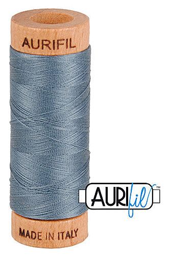 Aurifil Mako 80wt Cotton 274 m 300 yd. spool - 1246 Dark Grey Aurifil Mako 80wt Cotton 274 m 300 yd. spool - 1246 Dark Grey