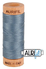 Aurifil Mako 80wt Cotton 274 m 300 yd. spool - 1246 Dark Grey Aurifil Mako 80wt Cotton 274 m 300 yd. spool - 1246 Dark Grey